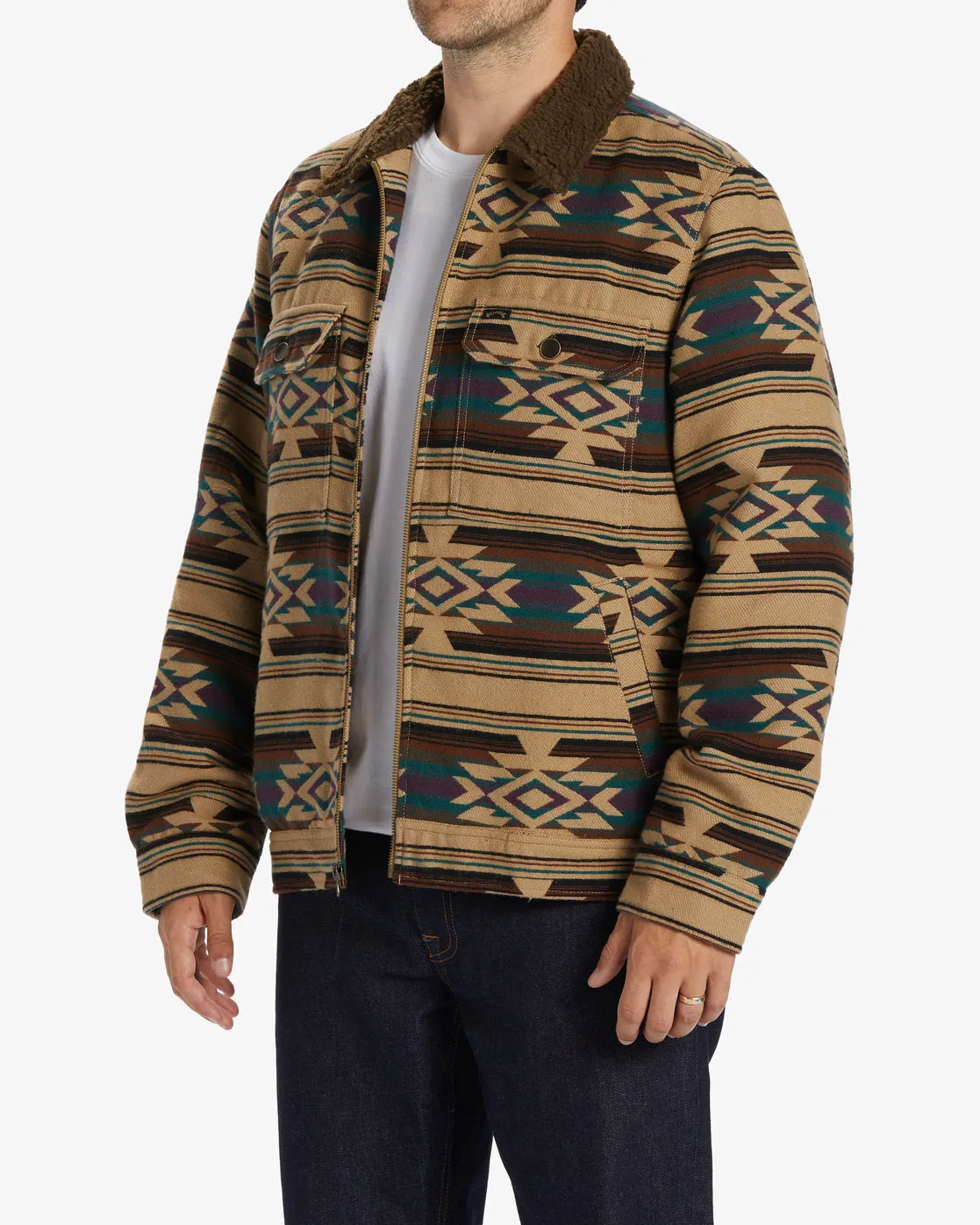 Barlow Sherpa Lined Jacket - Gravel sold by Billabong product image thumbnail 4