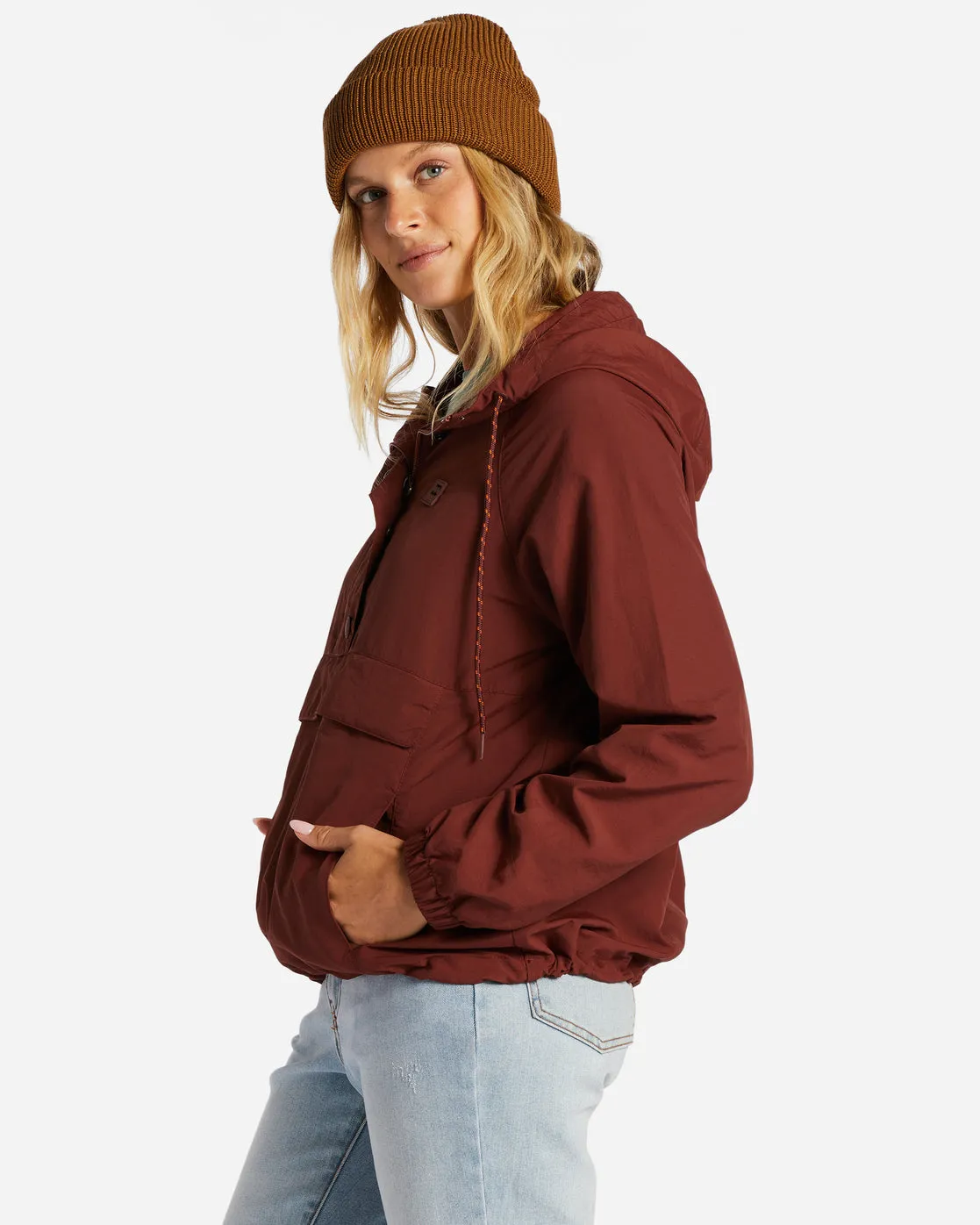 Trail Along Anorak Pullover Jacket - Rosewood sold by Billabong product image thumbnail 2