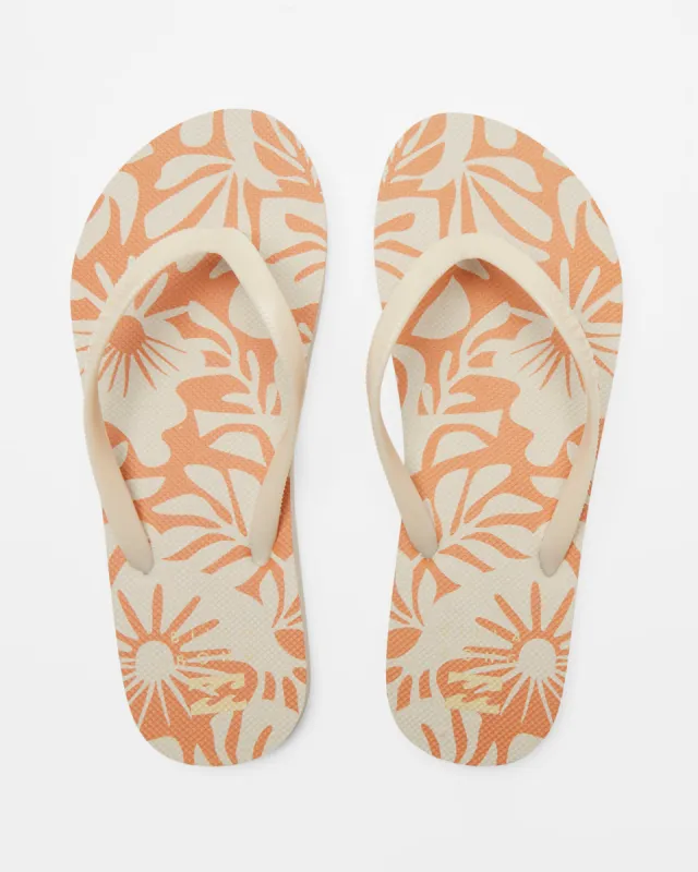 Dama Rubber Flip Flop Sandals - Dried Mango sold by Billabong
