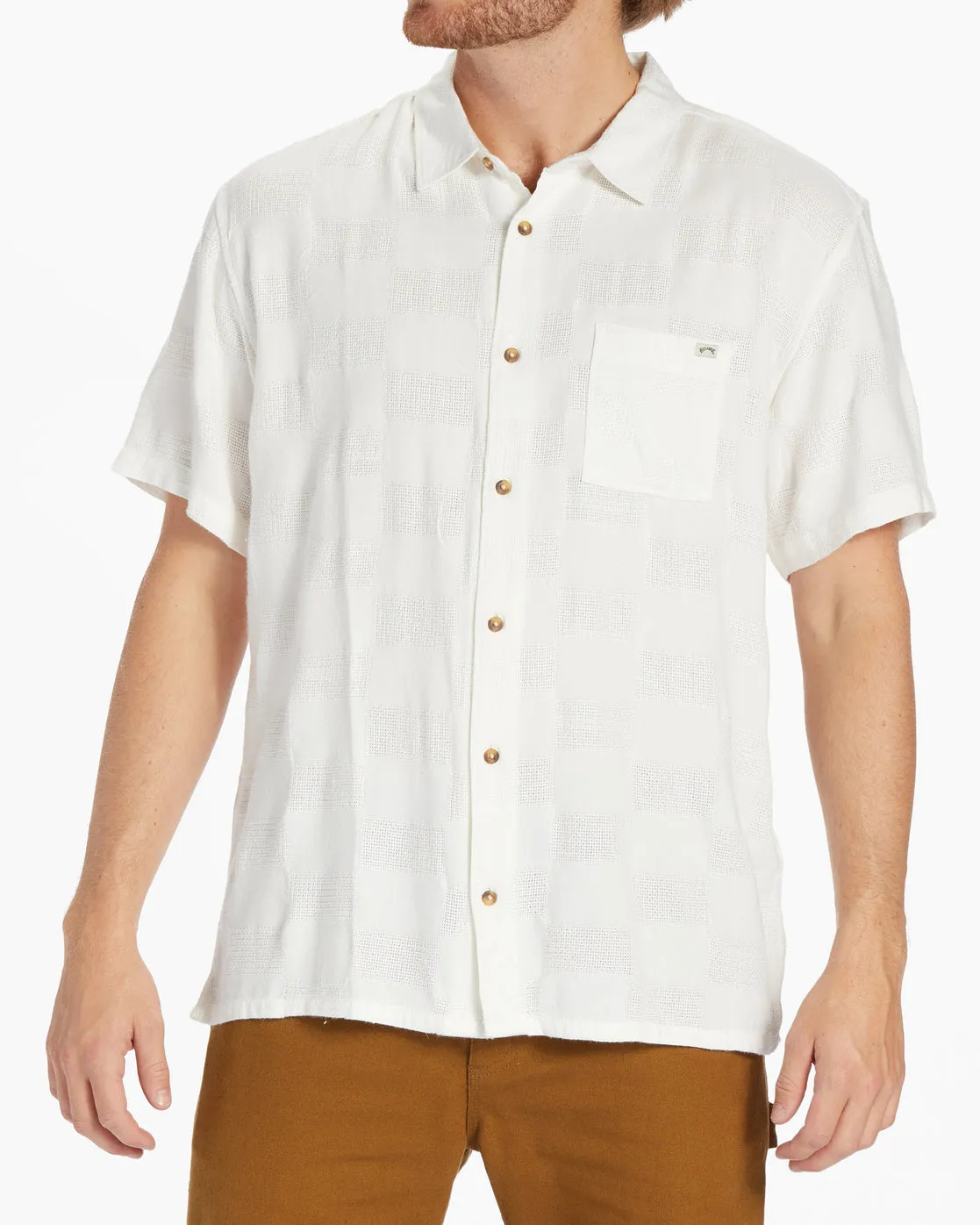 Sundays Jacquard Short Sleeve Shirt - Off White sold by Billabong product image thumbnail 4