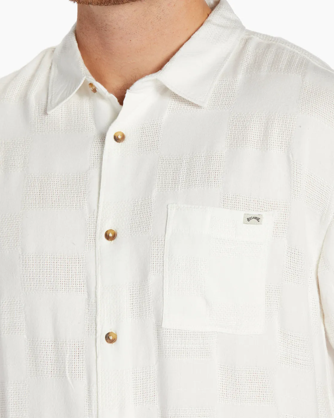 Sundays Jacquard Short Sleeve Shirt - Off White sold by Billabong product image thumbnail 3