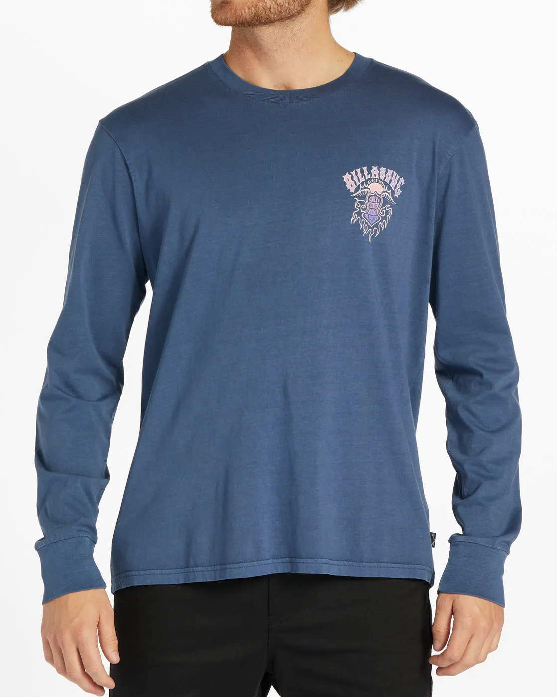 Theme Arch Long Sleeve Wave Washed T-Shirt - Dark Blue sold by Billabong product image thumbnail 2