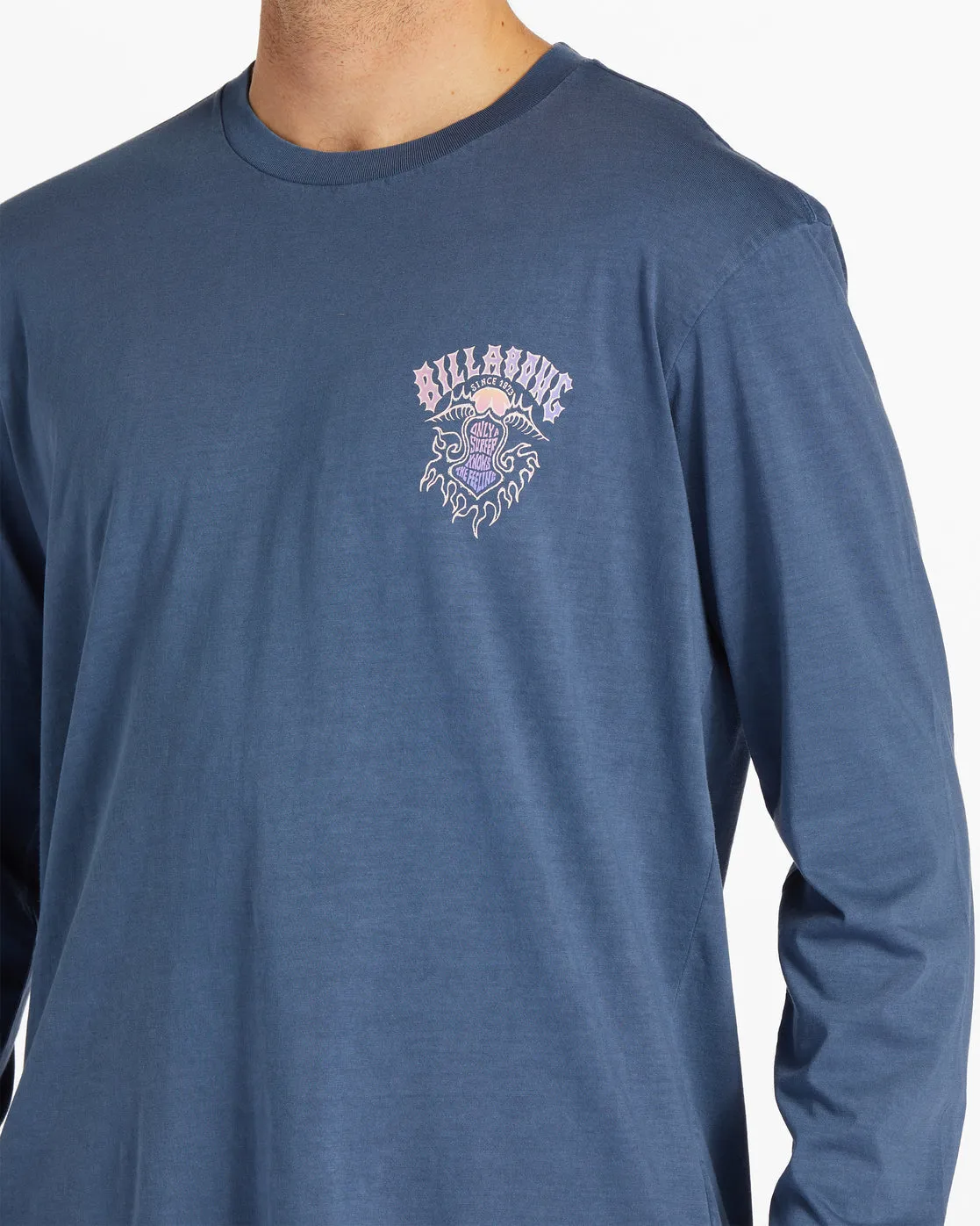 Theme Arch Long Sleeve Wave Washed T-Shirt - Dark Blue sold by Billabong product image thumbnail 3