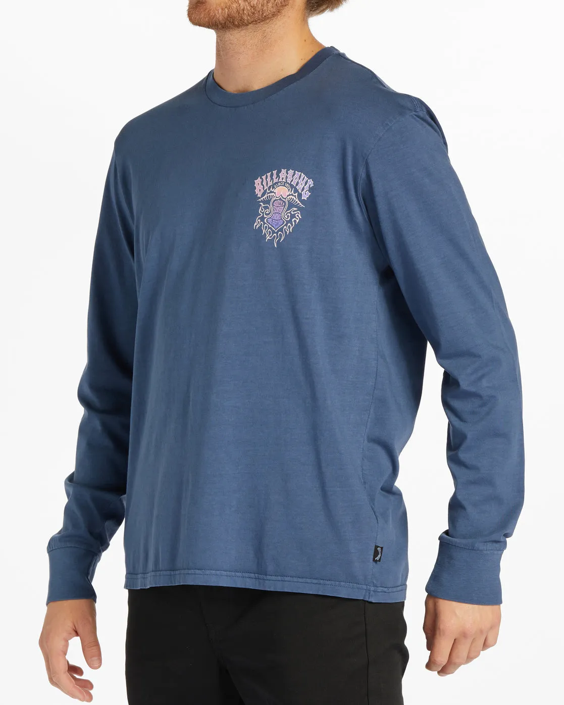 Theme Arch Long Sleeve Wave Washed T-Shirt - Dark Blue sold by Billabong product image thumbnail 5