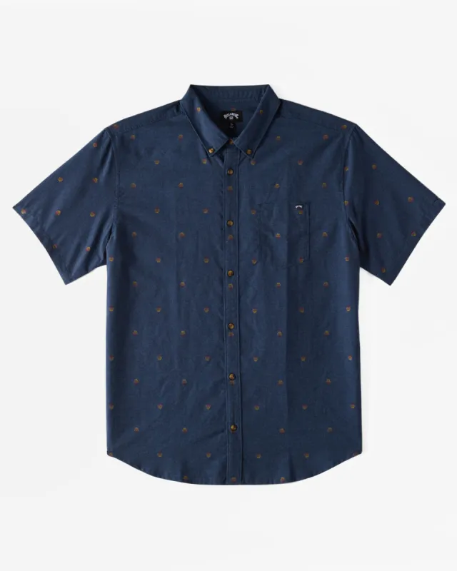Boys All Day Jacquard Short Sleeve Woven Shirt - Navy sold by Billabong
