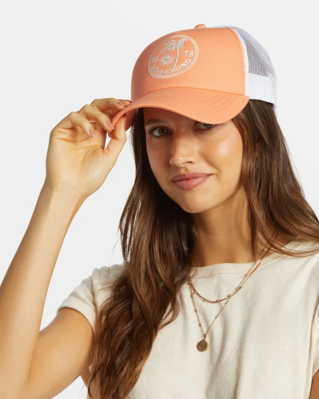 Aloha Forever Trucker Hat - Peach Paradise sold by Billabong