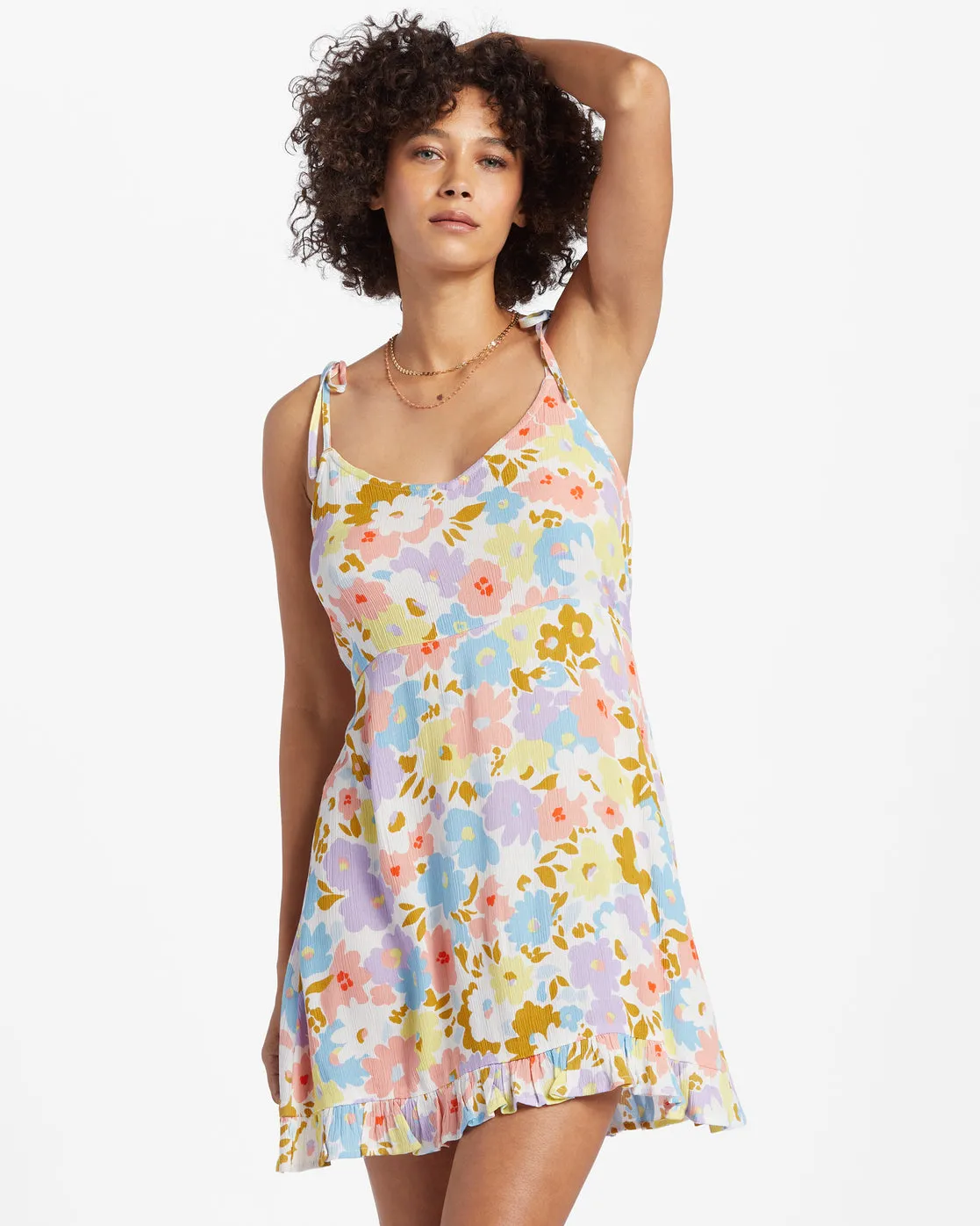Heart Breaker Strappy Dress - White Multi sold by Billabong