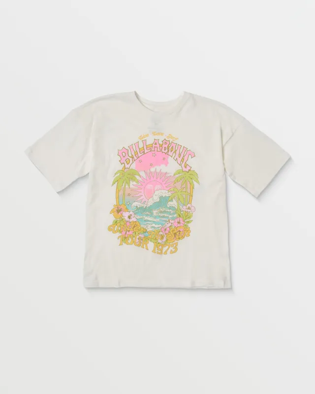 Girls Under The Sun Oversized T-Shirt - Salt Crystal sold by Billabong