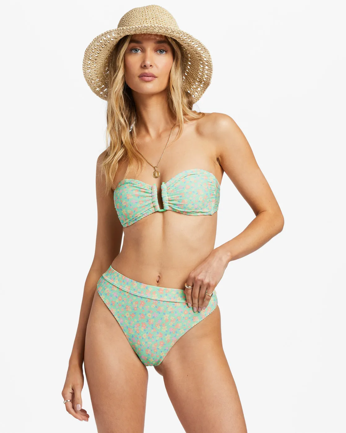 I Sea You Tanlines High Waist Bikini Bottoms - Spearmint sold by Billabong product image thumbnail 3