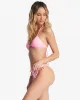 Tanlines Tie Side Tanga Bikini Bottoms - Pink Daze sold by Billabong