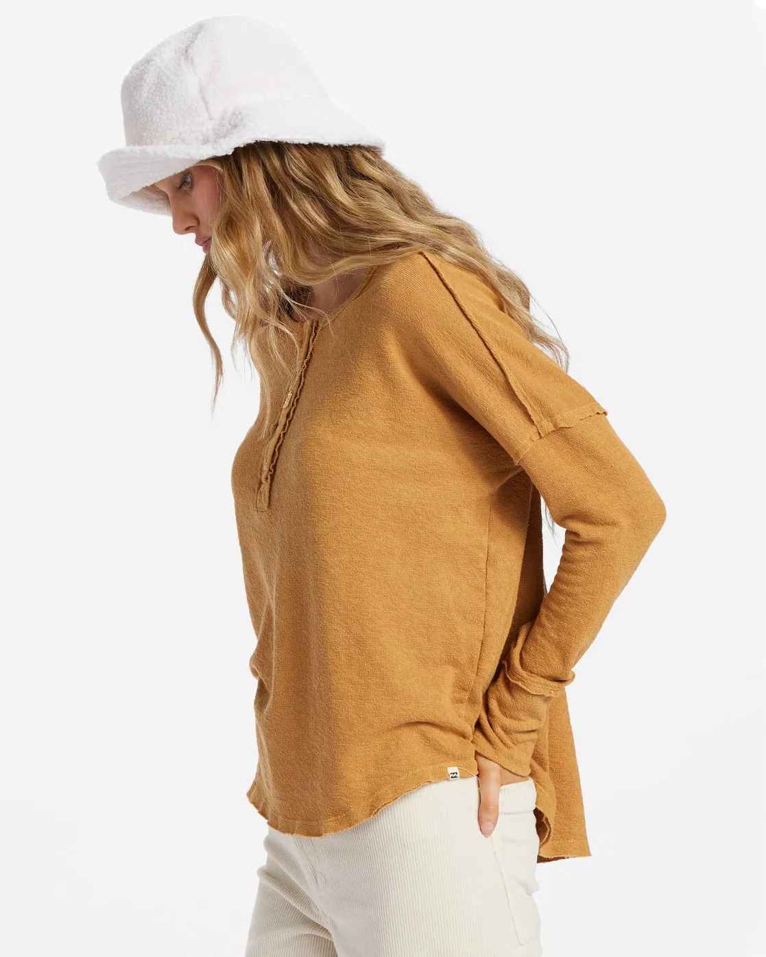 New Anyday Henley Top - Cosmic Khaki sold by Billabong product image thumbnail 2