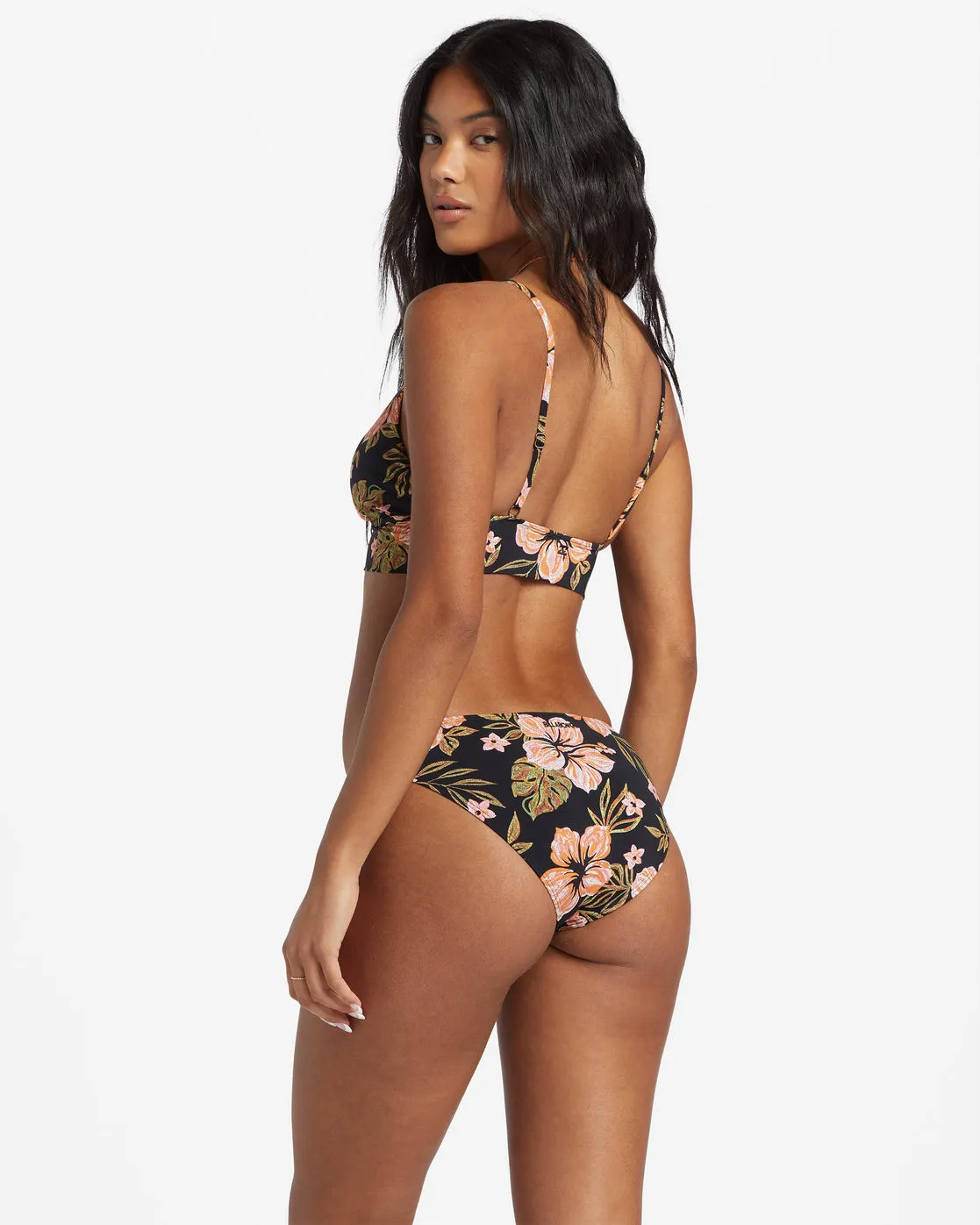 Hooked On Tropics V Neck Cami Bikini Top - Black Pebble sold by Billabong product image thumbnail 3