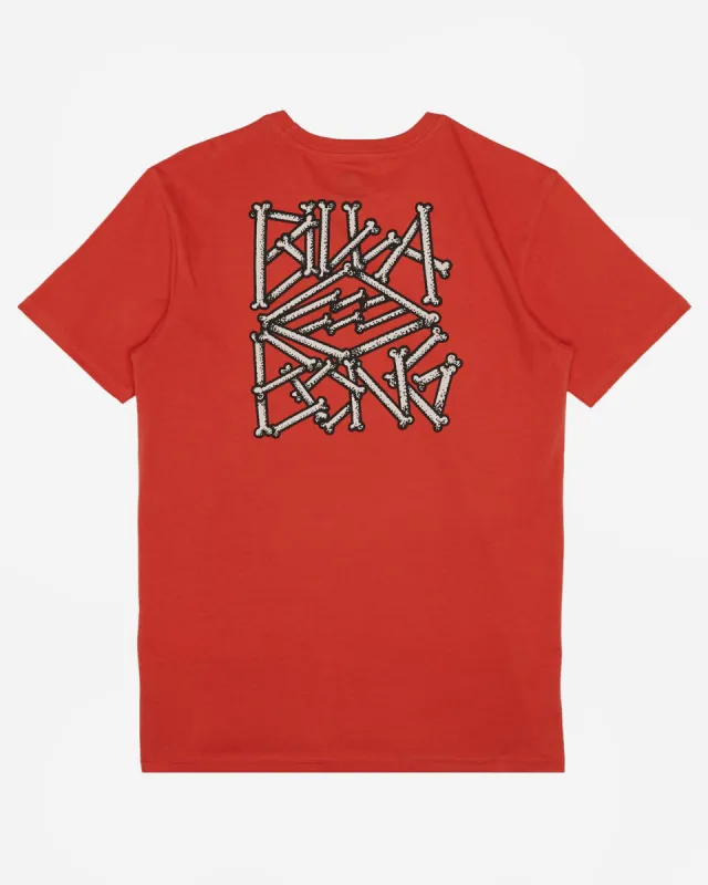 Boys Tall Tale Short Sleeve T-Shirt - Washed Red sold by Billabong