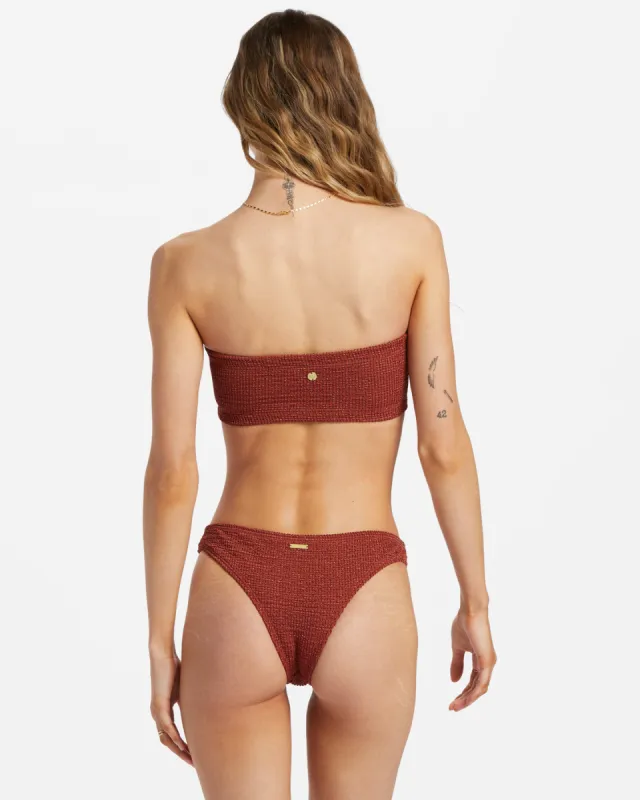 Shimmer High Isla Bikini Bottoms - Deep Sienna sold by Billabong