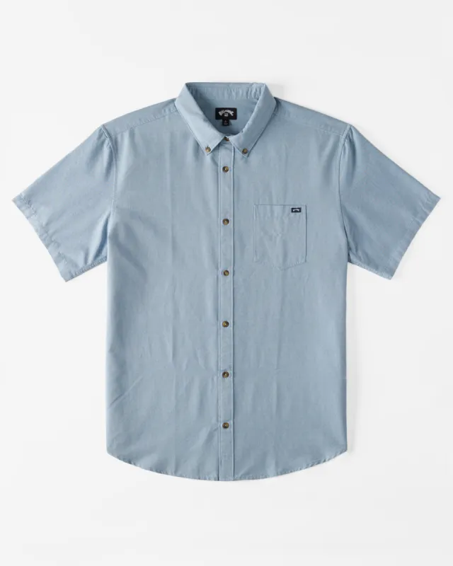 Boys All Day Short Sleeve Woven Shirt - Powder Blue sold by Billabong