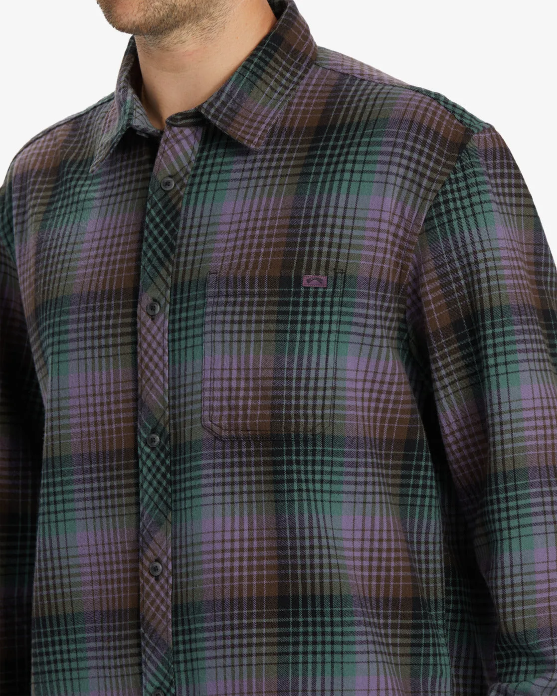 Coastline Flannel Long Sleeve Shirt - Dusty Grape sold by Billabong product image thumbnail 3