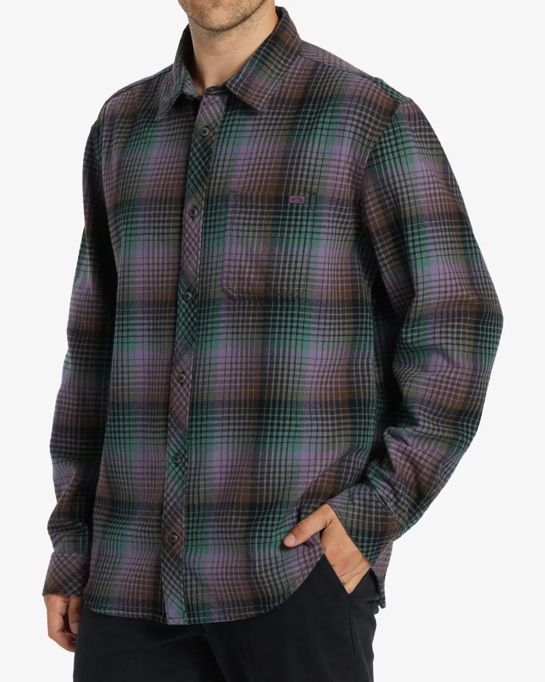 Coastline Flannel Long Sleeve Shirt - Dusty Grape sold by Billabong