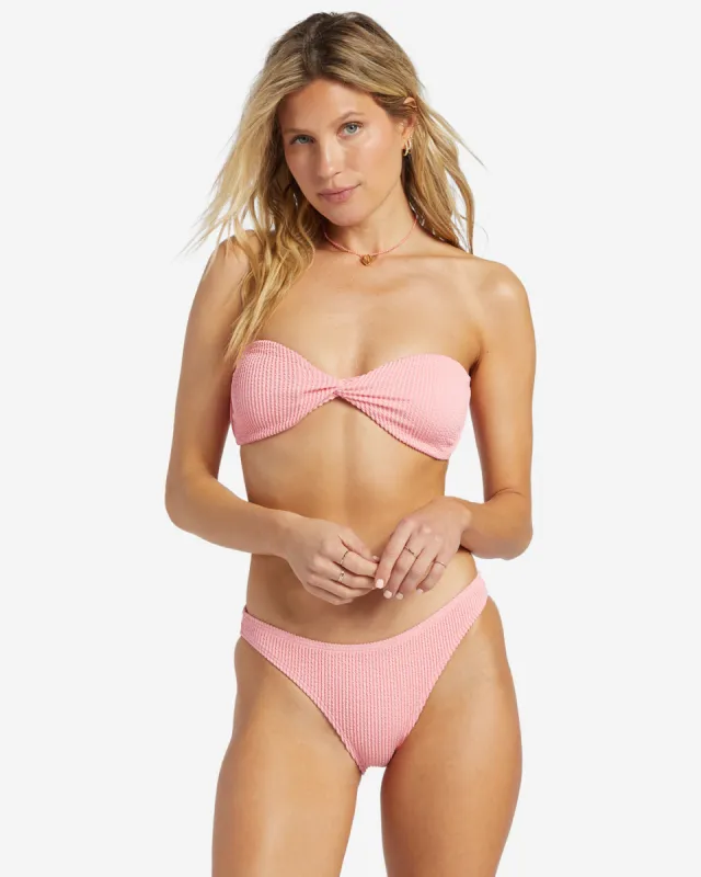 Summer High Twist Bandeau Bikini Top - Flamingo sold by Billabong