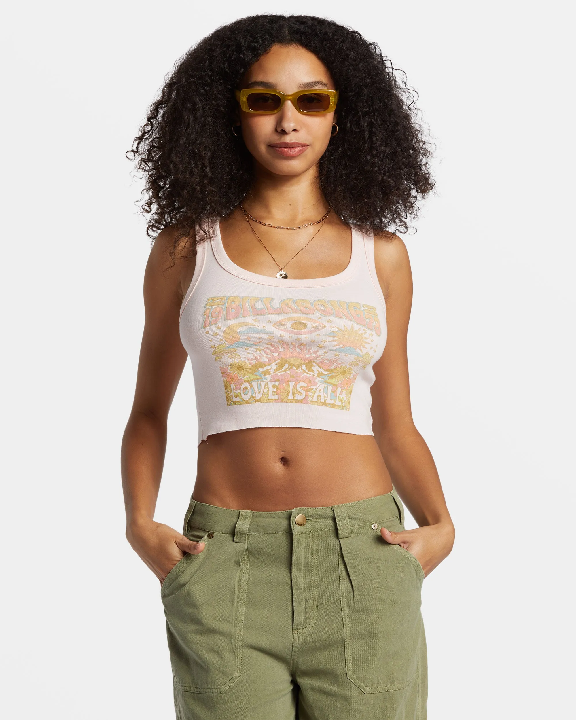 You're A Peach Cropped Tank Top - Feelin Peachy sold by Billabong