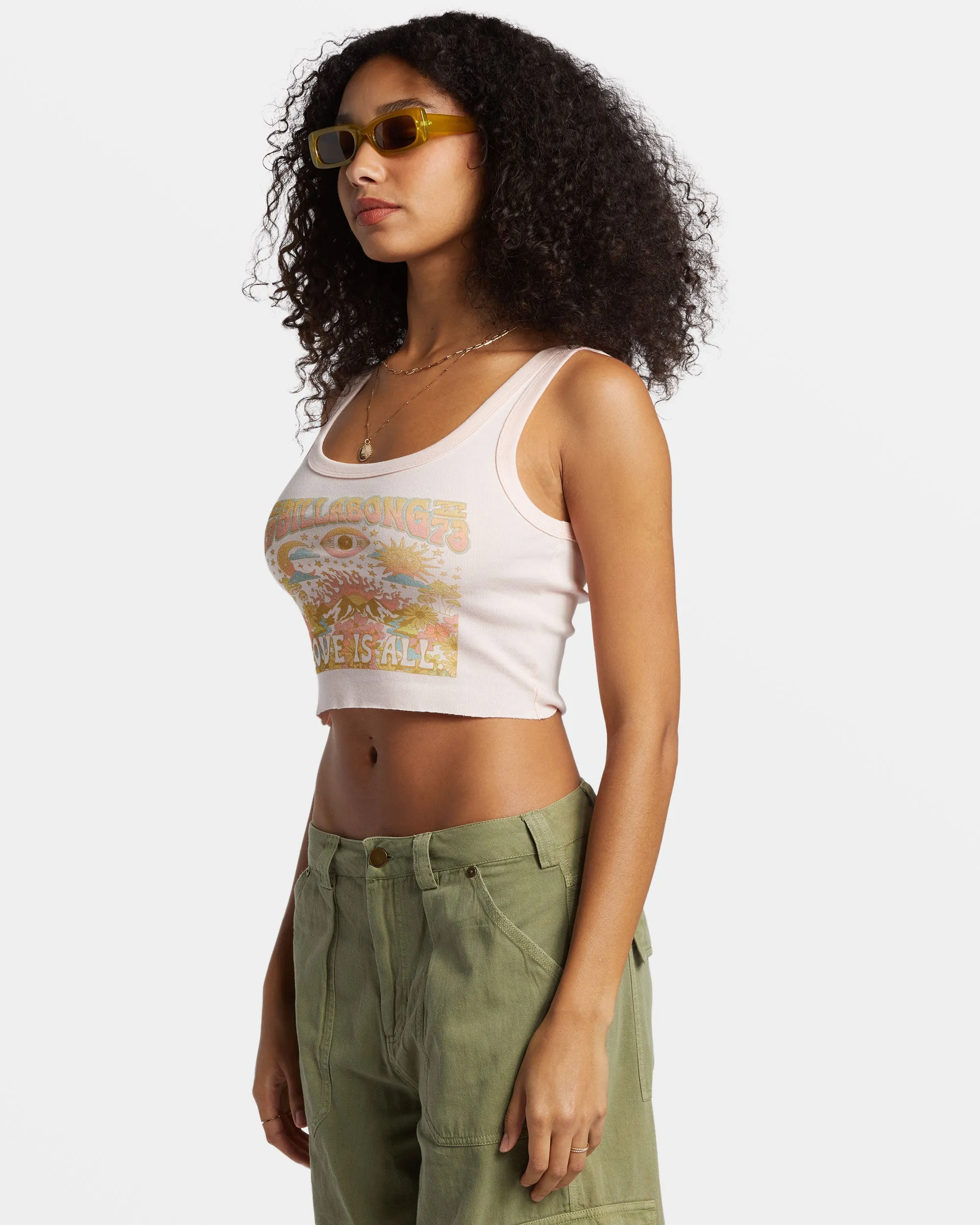 You're A Peach Cropped Tank Top - Feelin Peachy sold by Billabong product image thumbnail 3