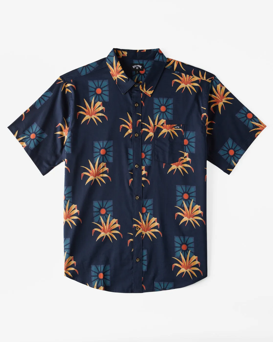 Boys Sundays Short Sleeve Shirt - Navy sold by Billabong