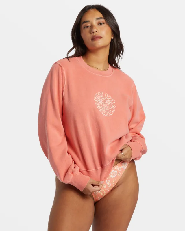 From Paradise Pullover Sweatshirt - Papaya sold by Billabong