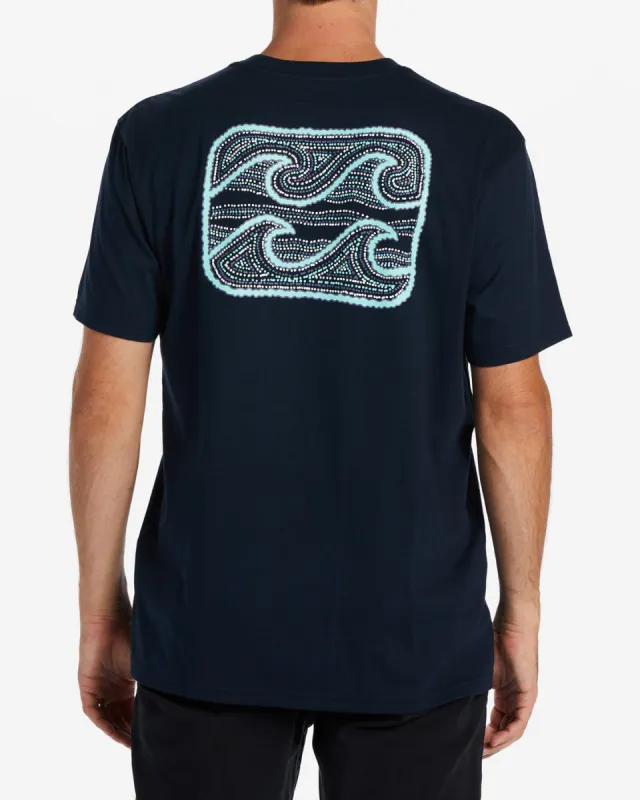 Crayon Wave T-Shirt - Navy sold by Billabong