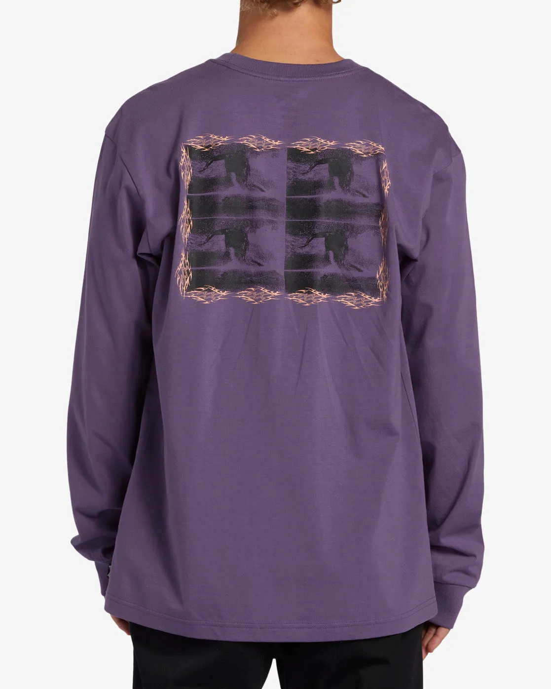 Collision OG Long Sleeve T-Shirt - Washed Violet sold by Billabong product image thumbnail 2