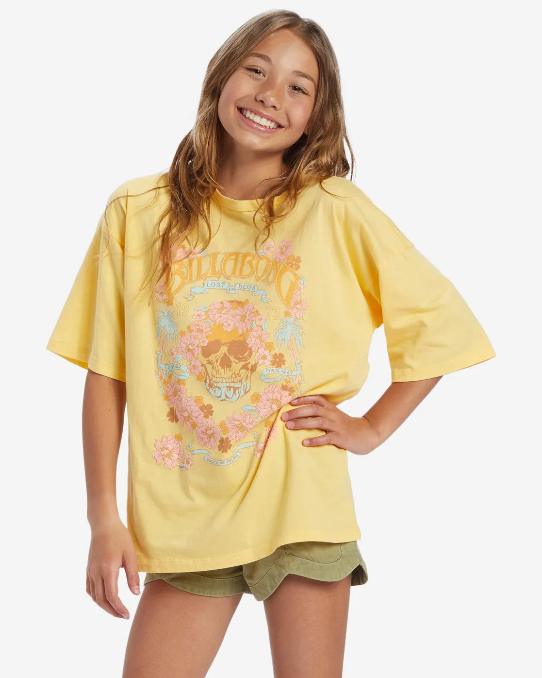 Girls Lost In Bliss T-Shirt - Honeysuckle sold by Billabong