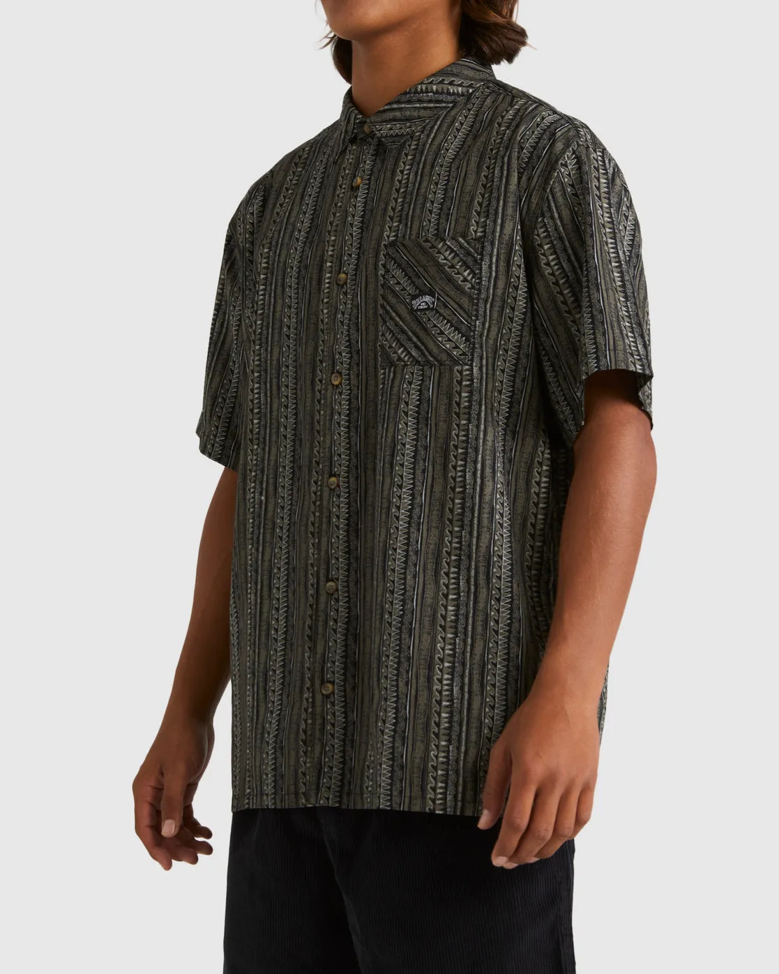 King Stringray Waves Short Sleeve Woven Shirt - Black sold by Billabong product image thumbnail 4