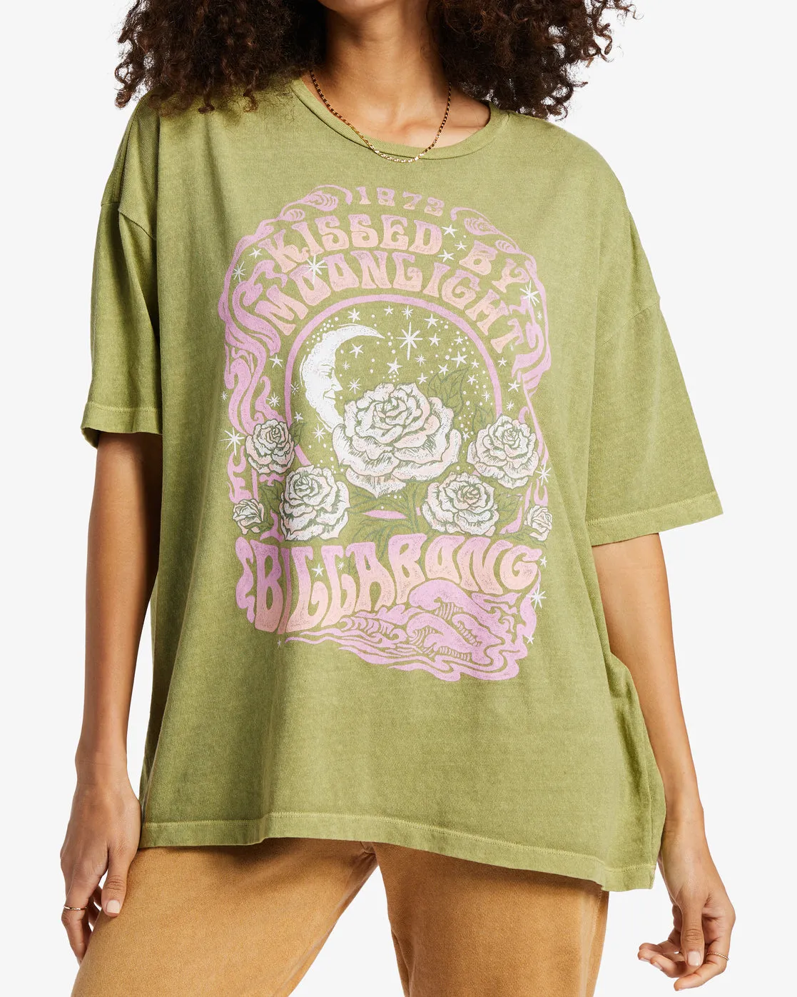 Kissed By The Moonlight T-Shirt - Avocado sold by Billabong product image thumbnail 4