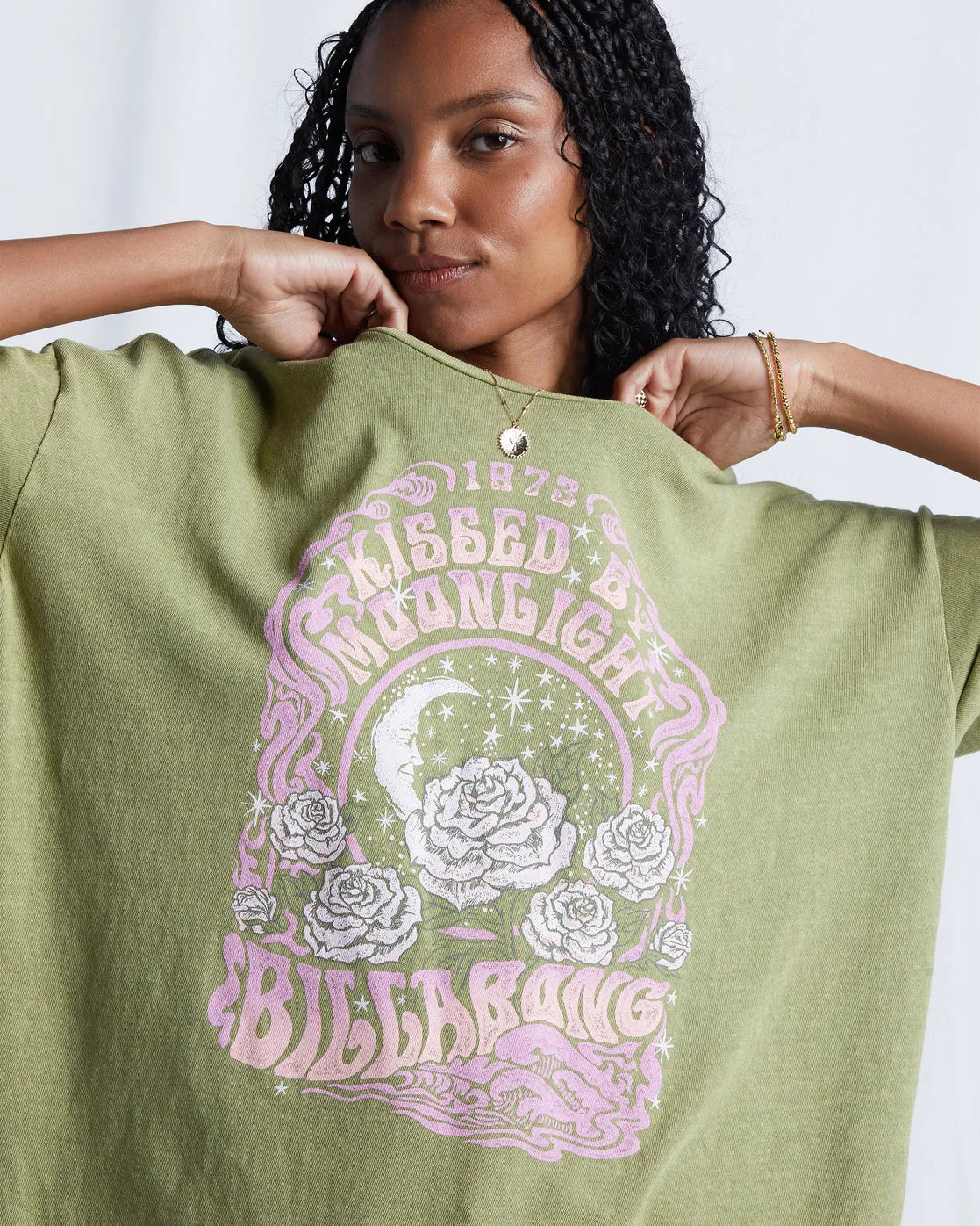 Kissed By The Moonlight T-Shirt - Avocado sold by Billabong