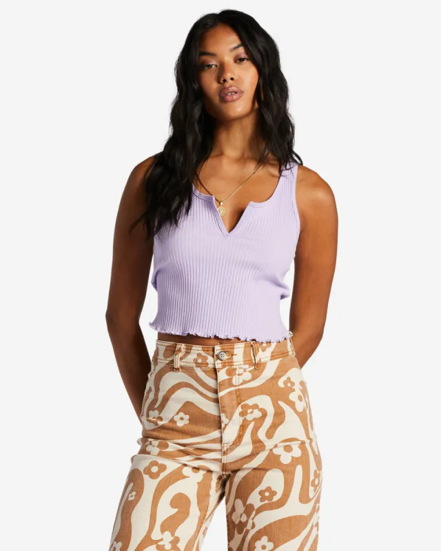 Notch Tank Ribbed Tank Top - Lilac Breeze sold by Billabong