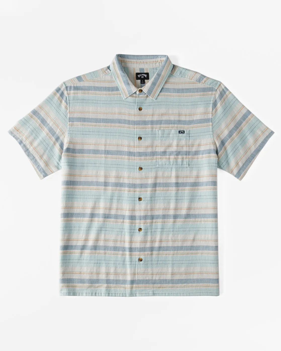 Boys All Day Stripe Short Sleeve Woven Shirt - Fog sold by Billabong
