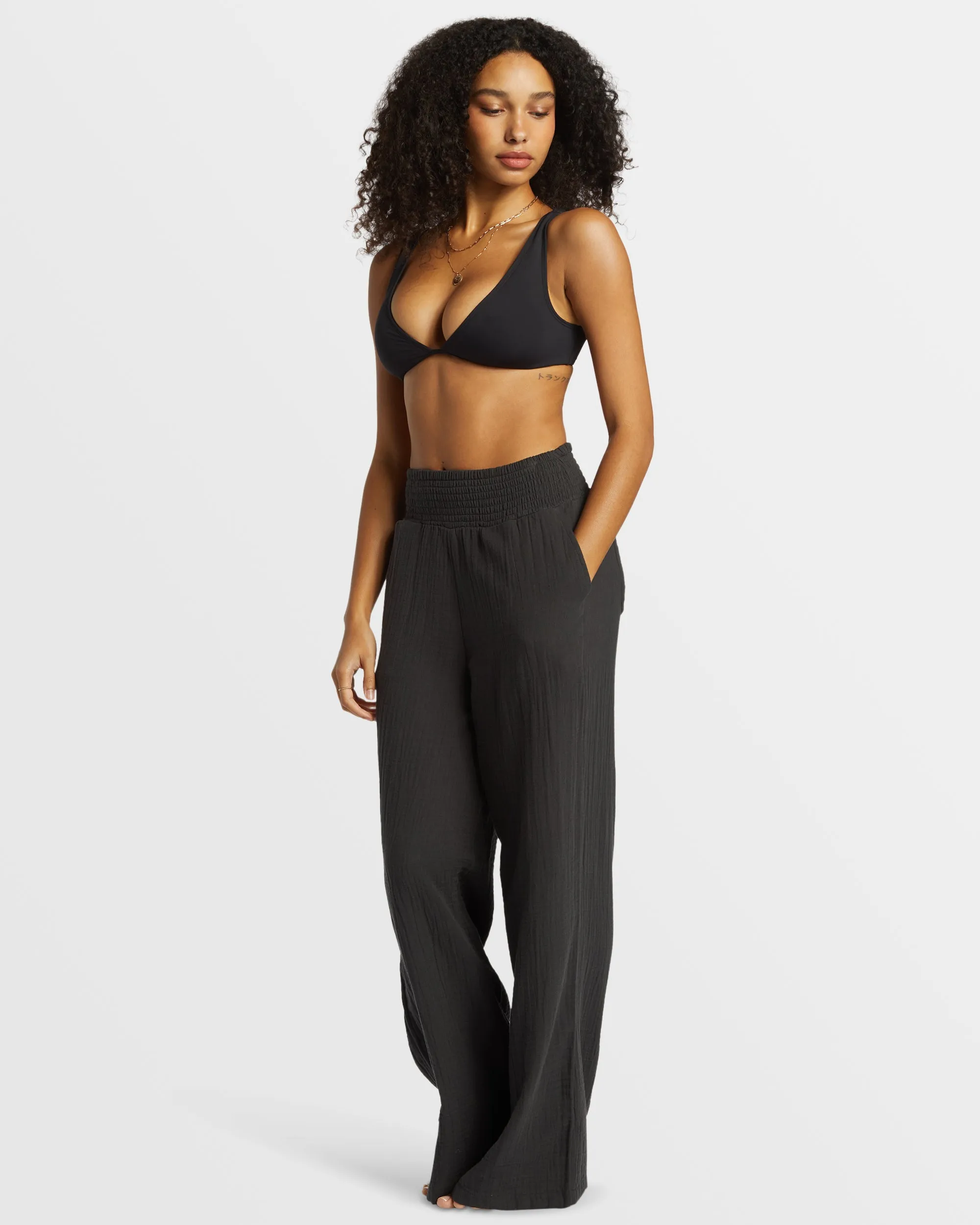 New Waves Wide Leg Beach Pants - Black Sands sold by Billabong product image thumbnail 3