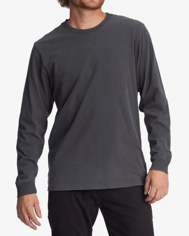 Essential Wave Washed Long Sleeve T-Shirt - Charcoal sold by Billabong