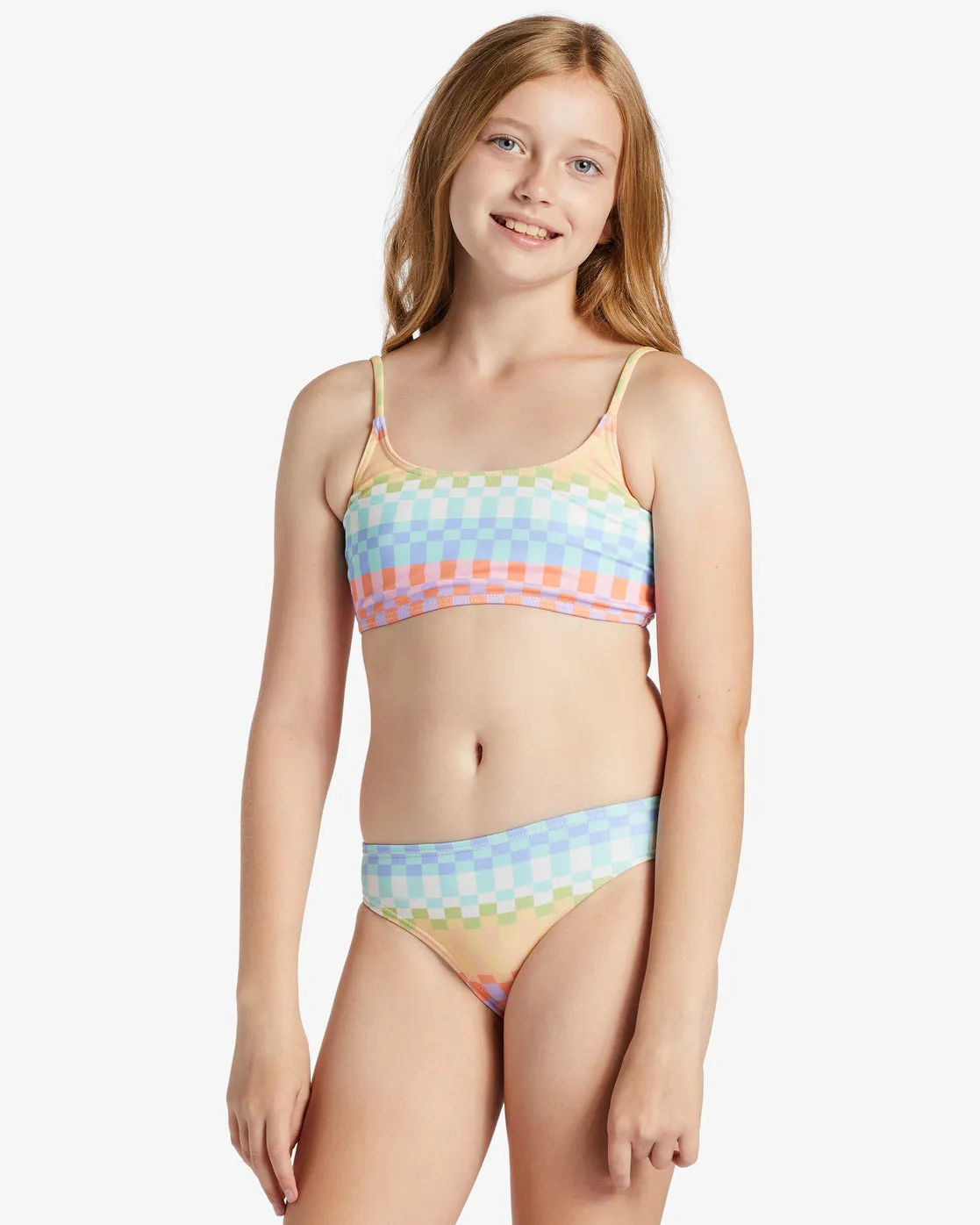 Girls Paradise Check Two Piece Trilet Bikini Set - Multi sold by Billabong