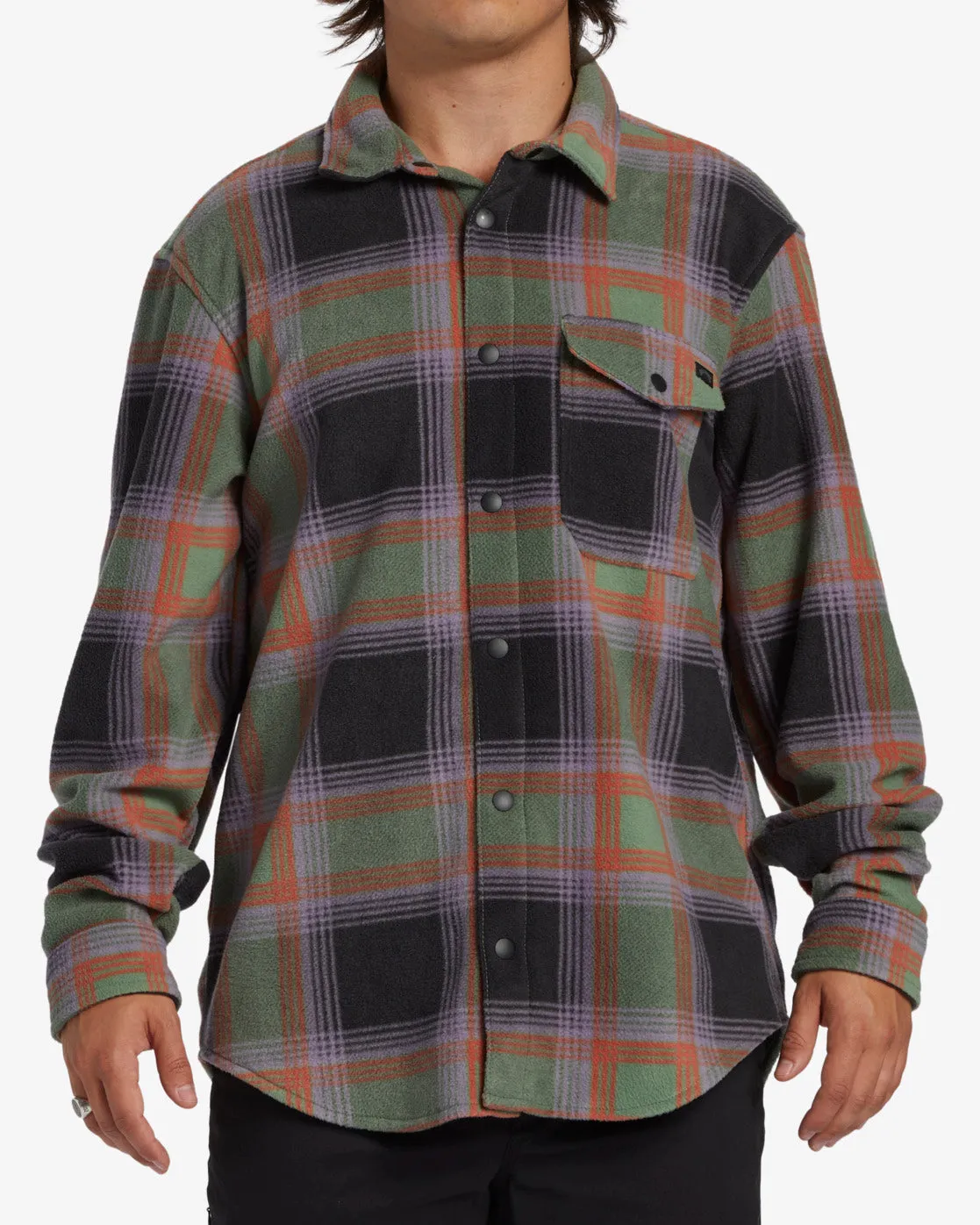 A/Div Furnace Long Sleeve Flannel Shirt - Grey Violet sold by Billabong