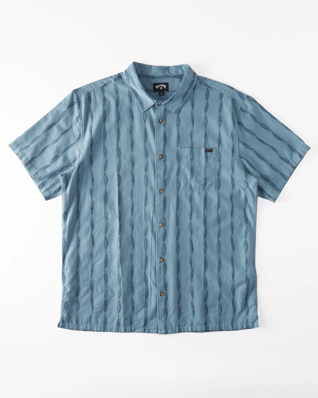 Sundays Jacquard Short Sleeve Shirt - Washed Blue sold by Billabong product image thumbnail 5