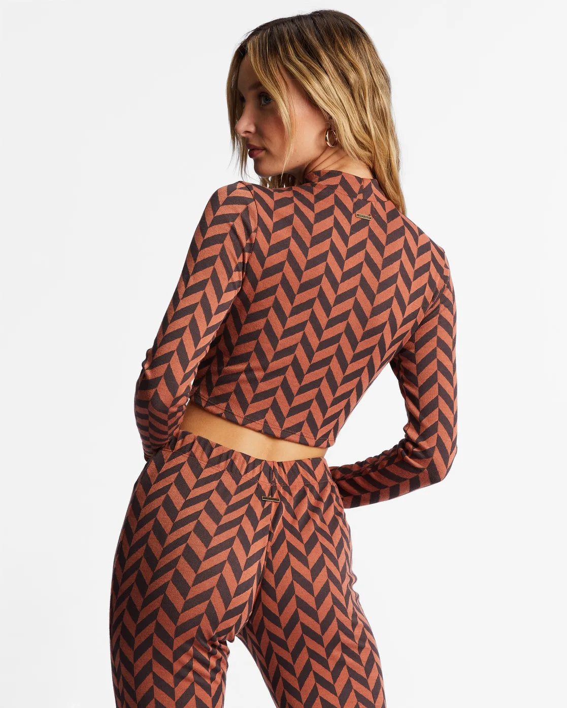 New Heights Long Sleeve Mock Neck Top - Brick sold by Billabong product image thumbnail 4