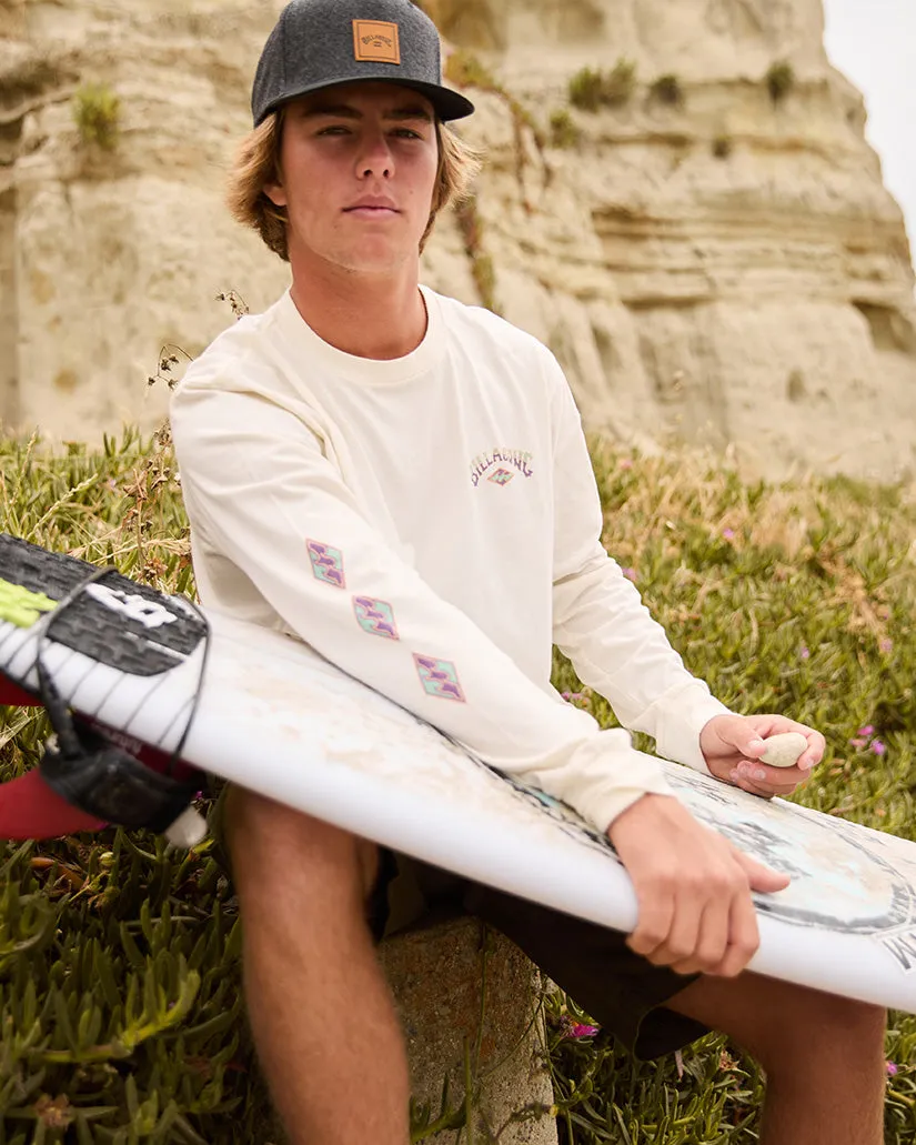 Crayon Wave Long Sleeve T-shirt - Off White sold by Billabong