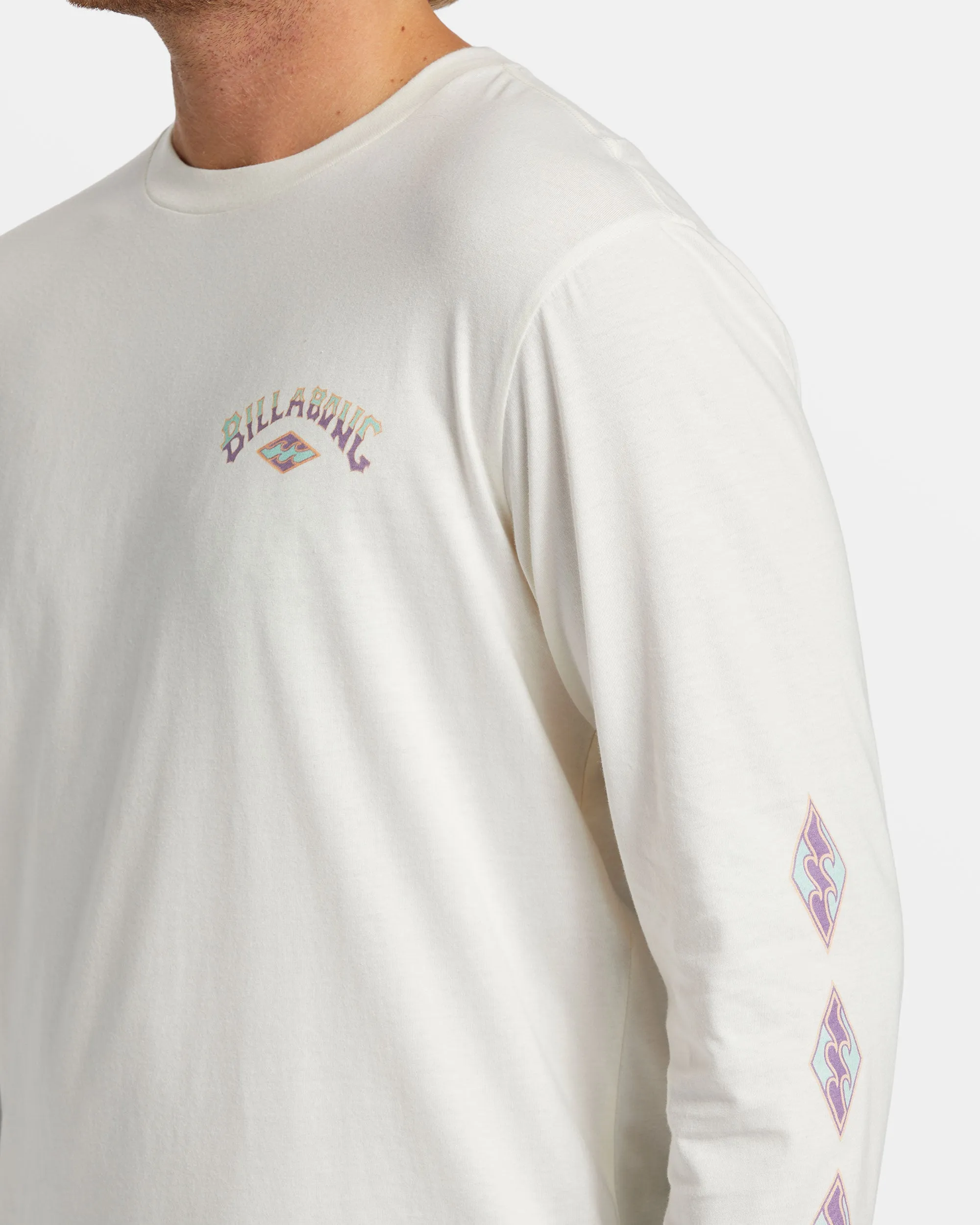 Crayon Wave Long Sleeve T-shirt - Off White sold by Billabong product image thumbnail 5