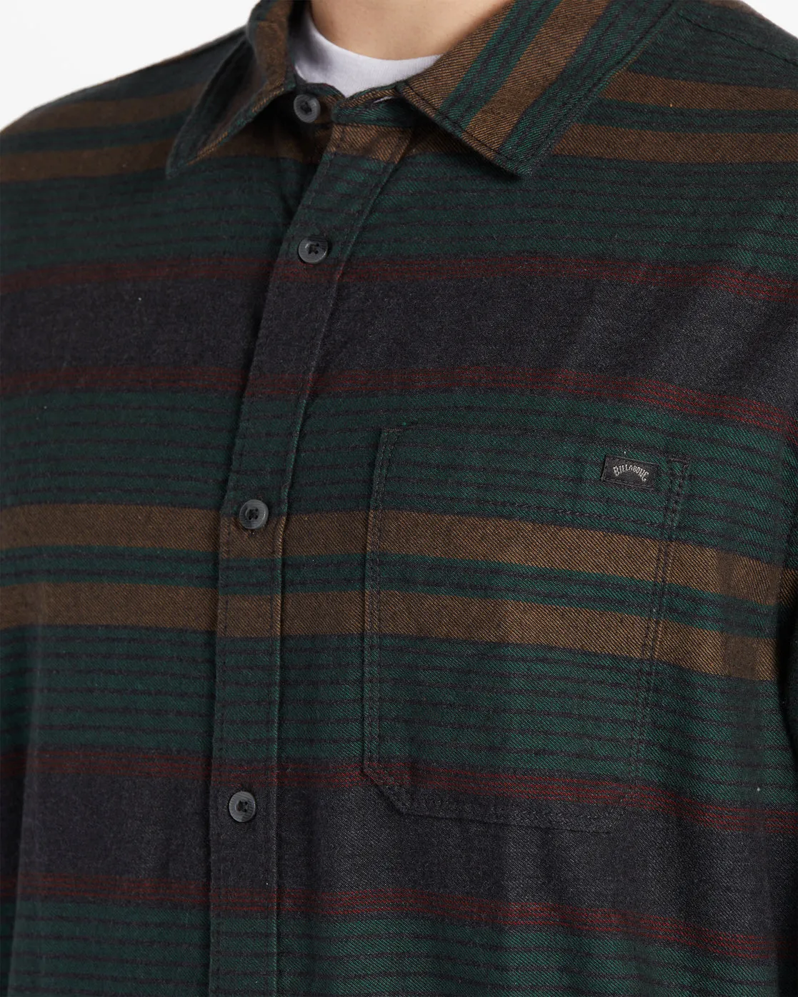 Coastline Flannel Long Sleeve Shirt - Jungle sold by Billabong product image thumbnail 3