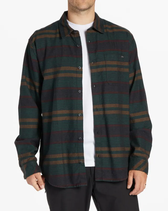 Coastline Flannel Long Sleeve Shirt - Jungle sold by Billabong