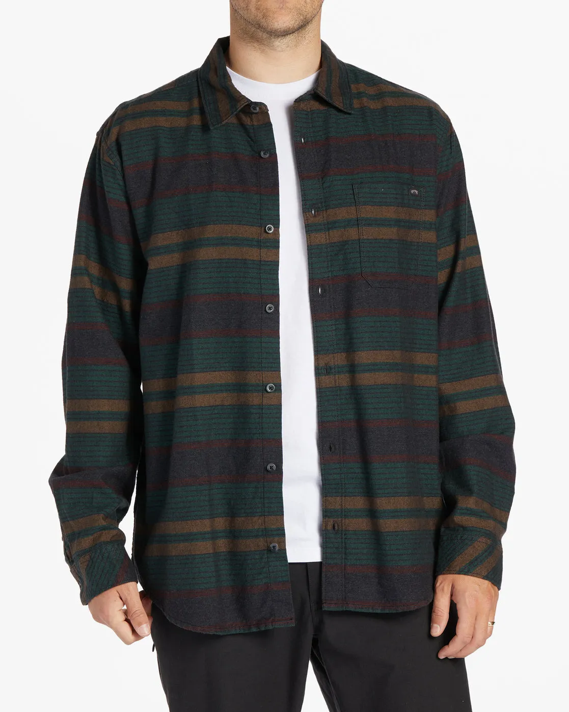 Coastline Flannel Long Sleeve Shirt - Jungle sold by Billabong