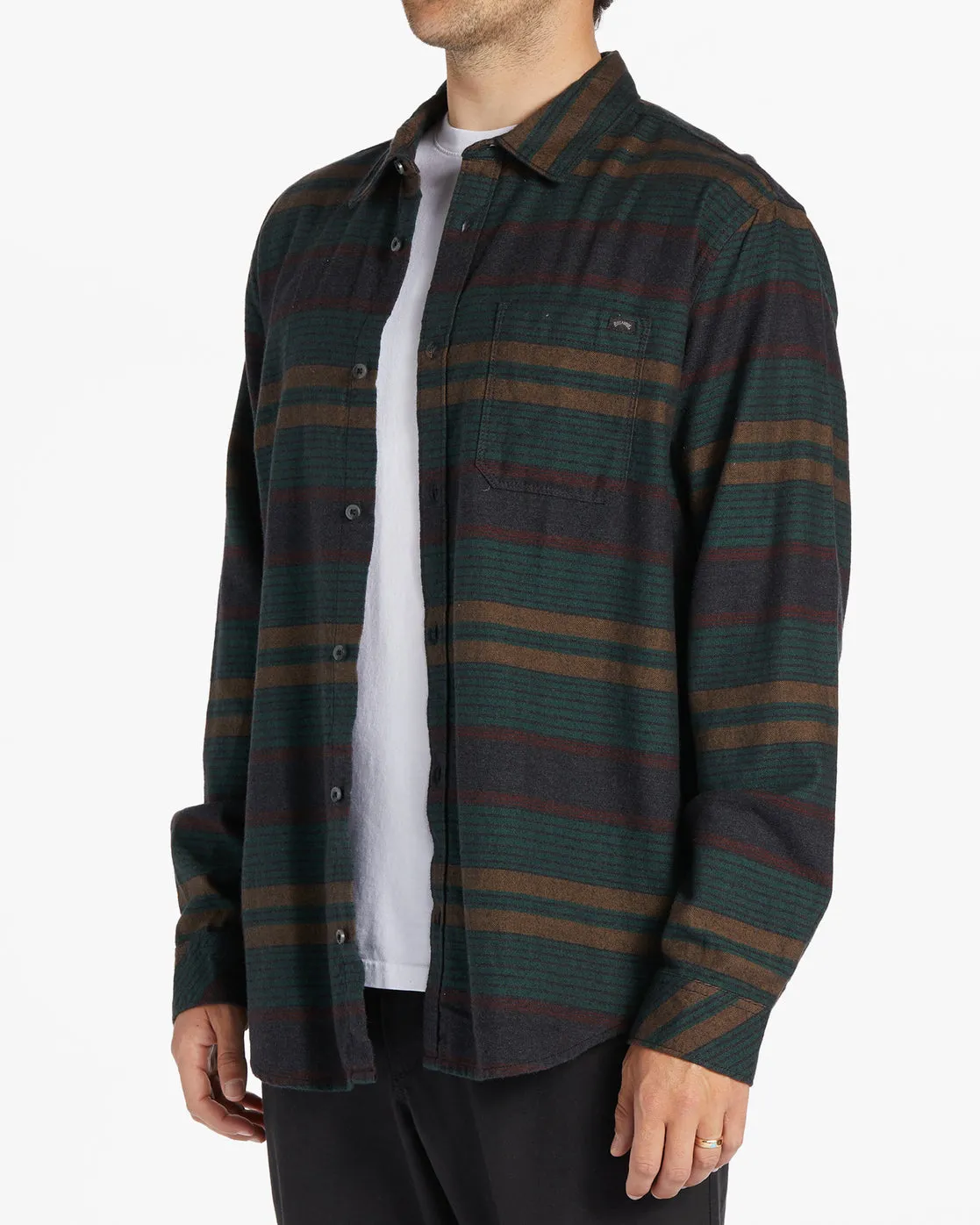 Coastline Flannel Long Sleeve Shirt - Jungle sold by Billabong product image thumbnail 4