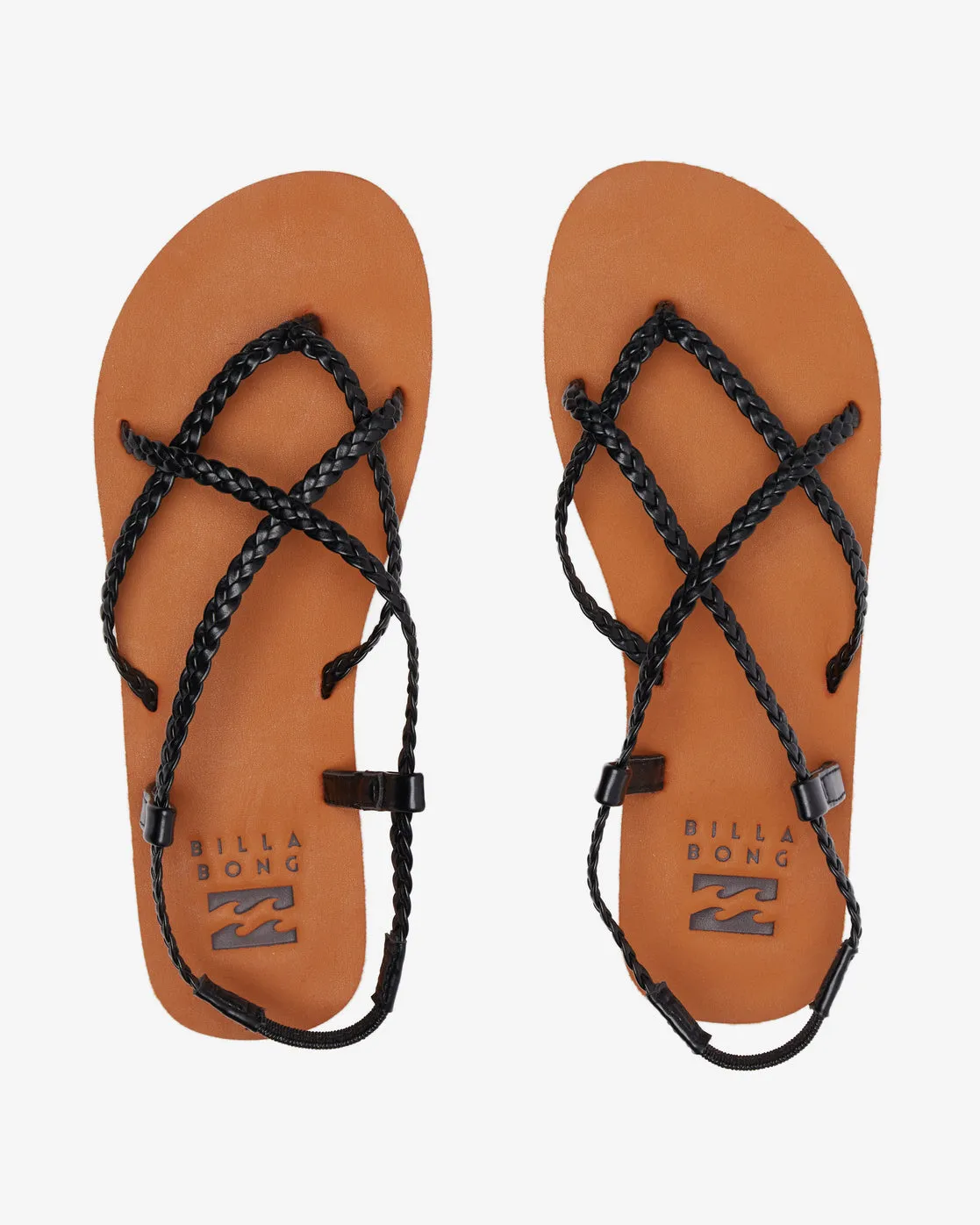 Crossing By Braided Sandals - Off Black sold by Billabong