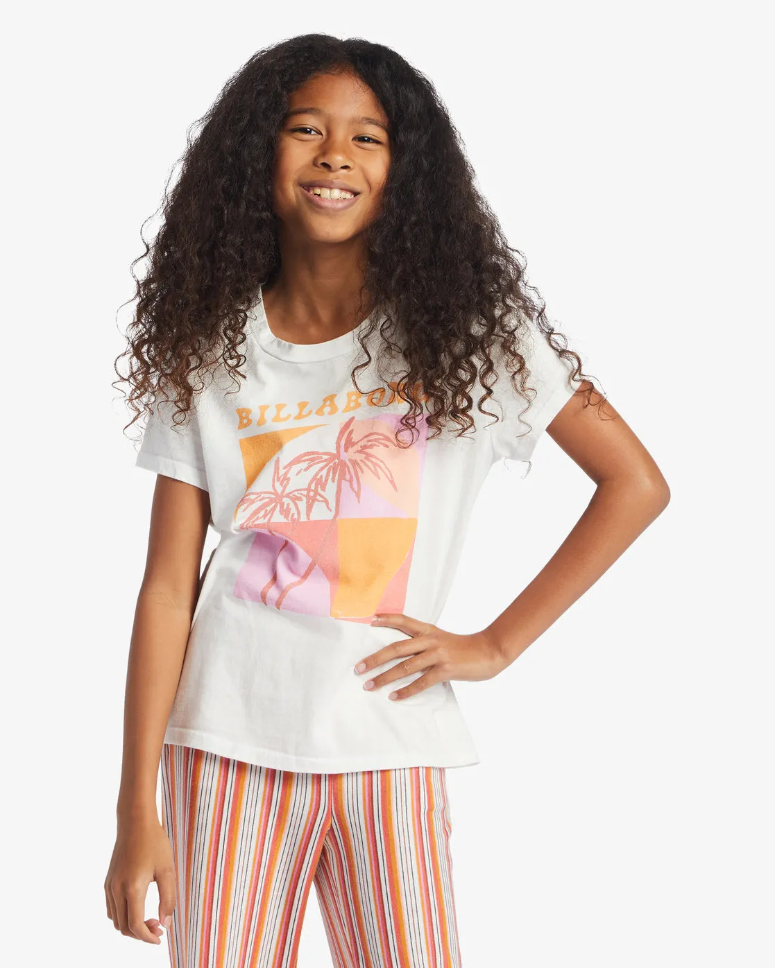 Girls Rad Palms T-Shirt - Salt Crystal sold by Billabong