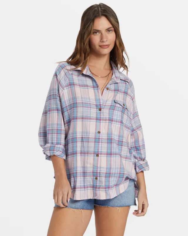 Best Time Long Sleeve Shirt - Washed Berry sold by Billabong