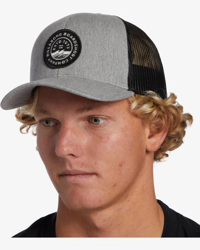 Walled Trucker Hat - Grey Black sold by Billabong